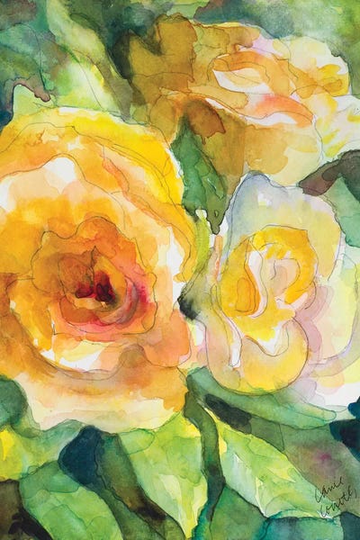 Lanie Loreth: Yellow Roses Garden by Lanie Loreth
