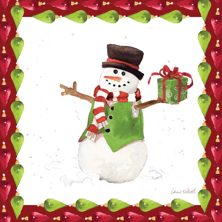 Christmas Snowman II by Lanie Loreth wall art