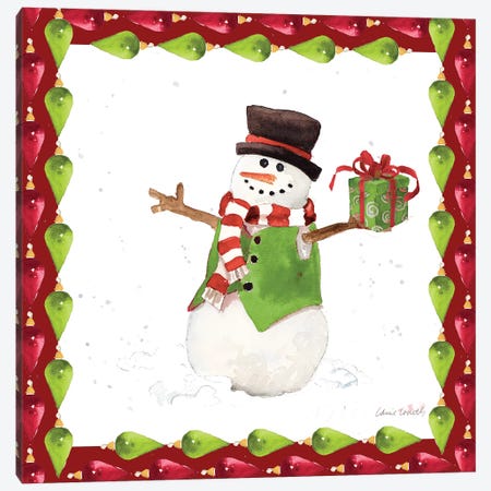 Christmas Snowman II Canvas Print #LNL257} by Lanie Loreth Art Print