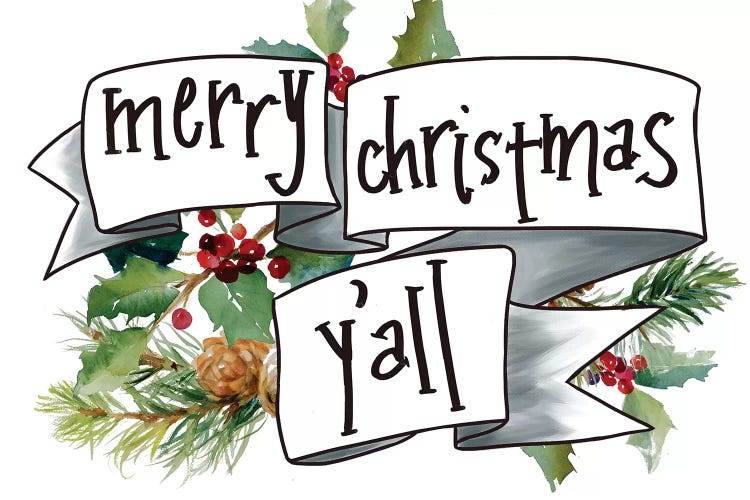 Merry Christmas Y'all by Lanie Loreth wall art
