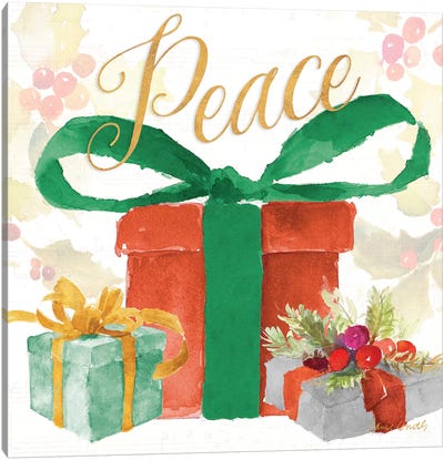 Presents and Notes IV Canvas Art Print - Christmas Signs & Sentiments