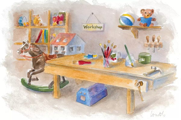 Toys & Collectibles: Santa's Workshop Scene by Lanie Loreth