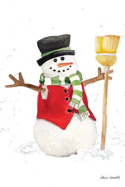 Watercolor Snowman I by Lanie Loreth canvas print