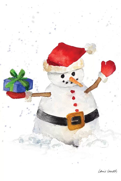 Watercolor Snowman II by Lanie Loreth wall art