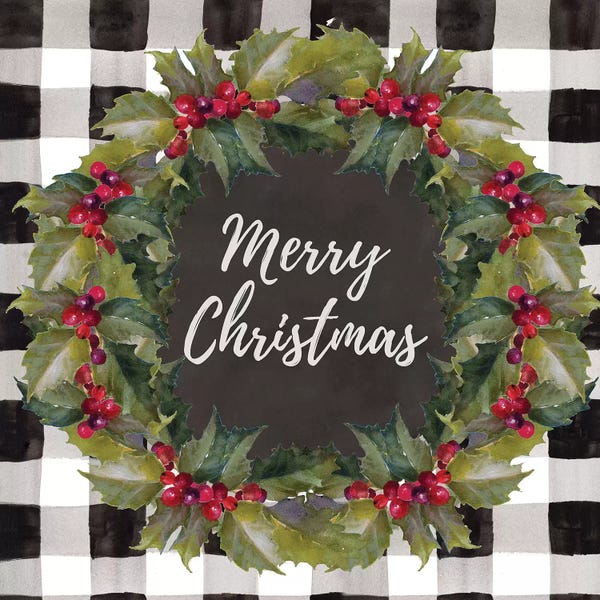 Rustic Winter: Buffalo Plaid Christmas Wreath by Lanie Loreth
