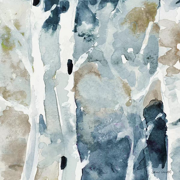 Abstract: Blue Upon the Hill Square I by Lanie Loreth