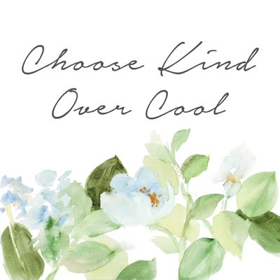 Choose Kind Over Cool by Lanie Loreth framed canvas print