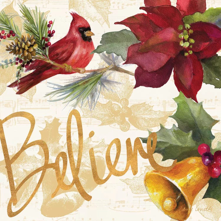 Christmas Poinsettia IV by Lanie Loreth wall art