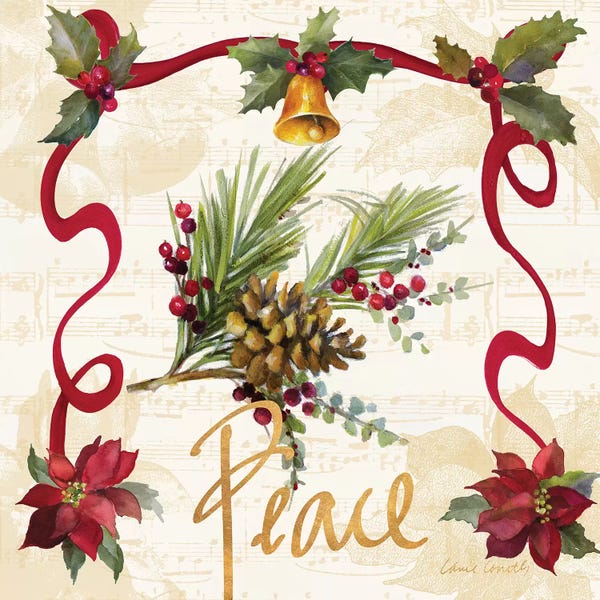 Christmas Signs & Sentiments: Christmas Poinsettia Ribbon II by Lanie Loreth