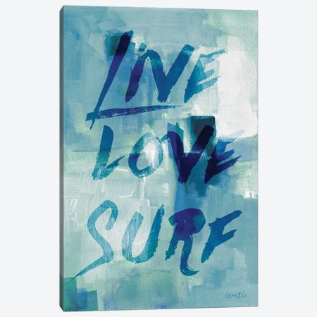 Blue Waves II Canvas Print #LNL30} by Lanie Loreth Canvas Art