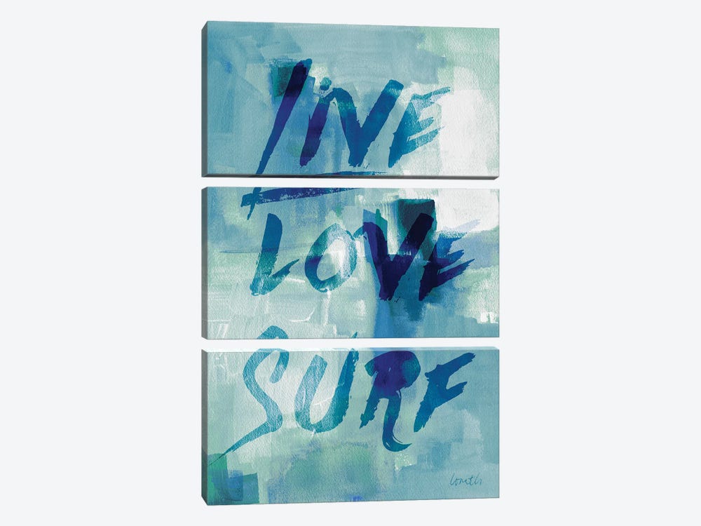 Blue Waves II by Lanie Loreth 3-piece Canvas Art