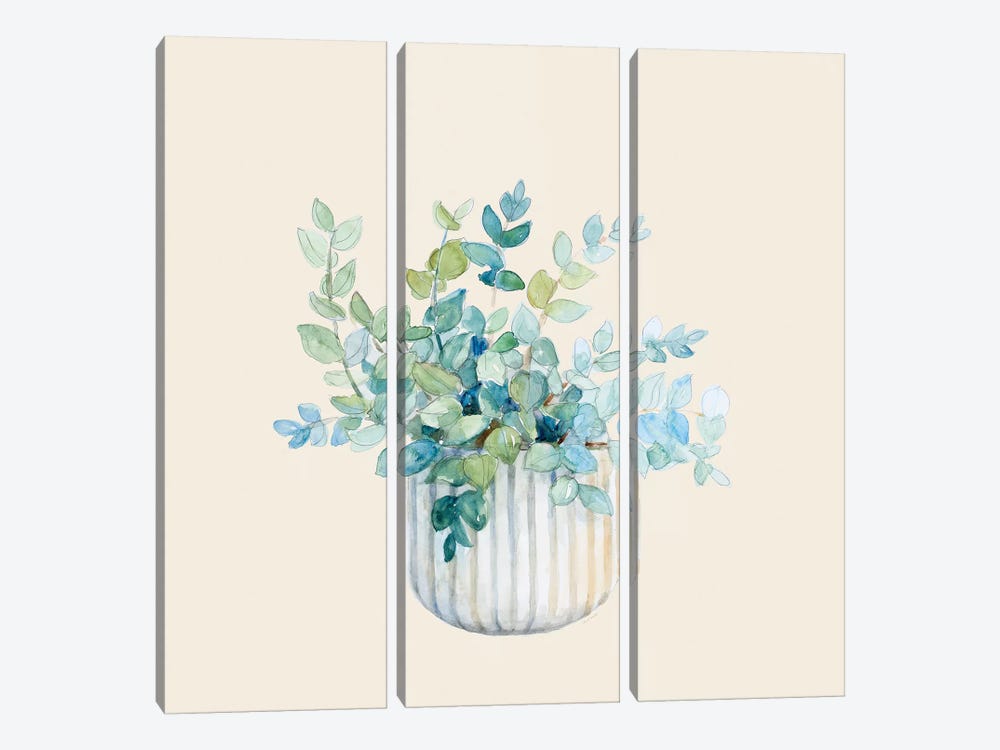 Decorative Potted Plant IV by Lanie Loreth 3-piece Canvas Wall Art