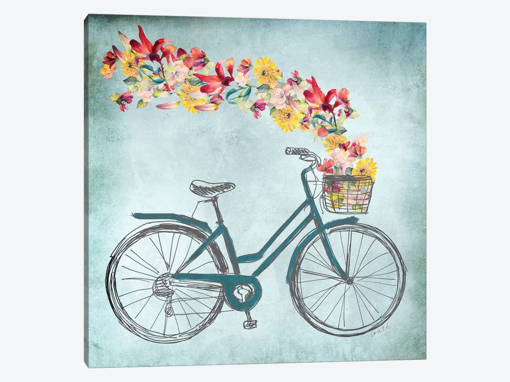 Floral Day Bike II by Lanie Loreth 1-piece Art Print