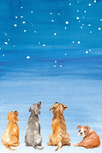 Lanie Loreth: Four Dogs Star Gazing by Lanie Loreth