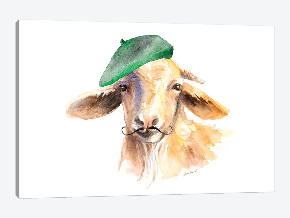 French Goat by Lanie Loreth 1-piece Canvas Art Print