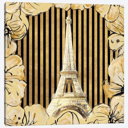 Golden Paris I Canvas Print #LNL335} by Lanie Loreth Canvas Artwork