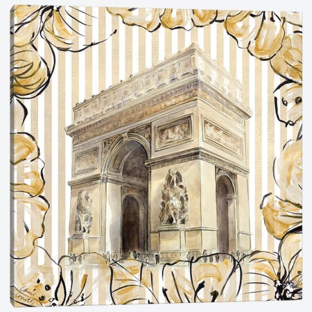 Golden Paris II Canvas Print #LNL336} by Lanie Loreth Canvas Wall Art