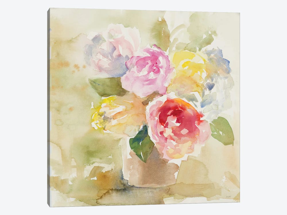 Graceful Bloom Basket by Lanie Loreth 1-piece Canvas Artwork