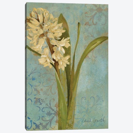 Hyacinth On Teal I Canvas Print #LNL348} by Lanie Loreth Canvas Art