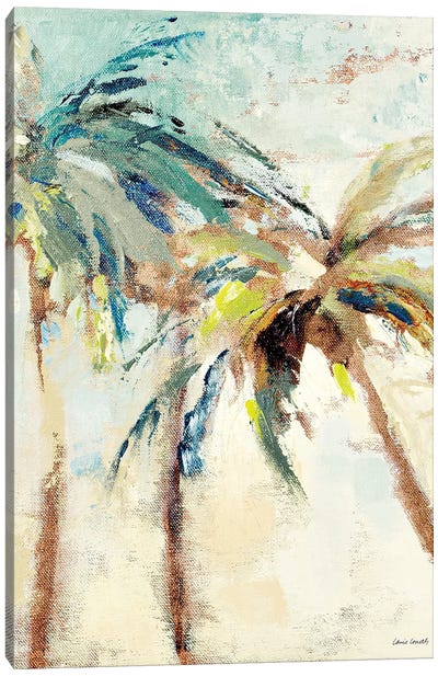 Bright Island Morning I Canvas Art Print - Palm Tree Art