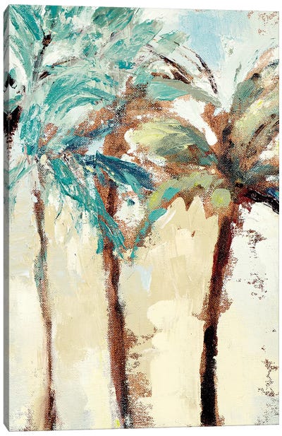 Bright Island Morning II Canvas Art Print - Palm Tree Art