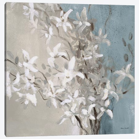 Misty Orchids (Blue) I Canvas Print #LNL369} by Lanie Loreth Canvas Artwork