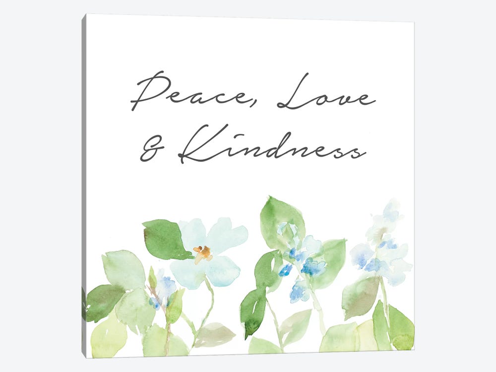 Peace Love & Kindness by Lanie Loreth 1-piece Canvas Art Print