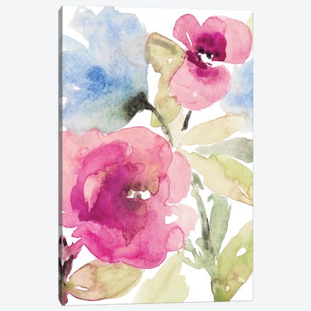 Peaceful Florals I Canvas Print #LNL382} by Lanie Loreth Canvas Artwork