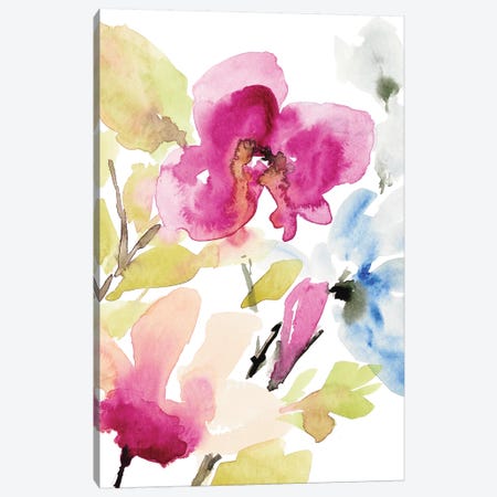 Peaceful Florals II Canvas Print #LNL383} by Lanie Loreth Canvas Artwork