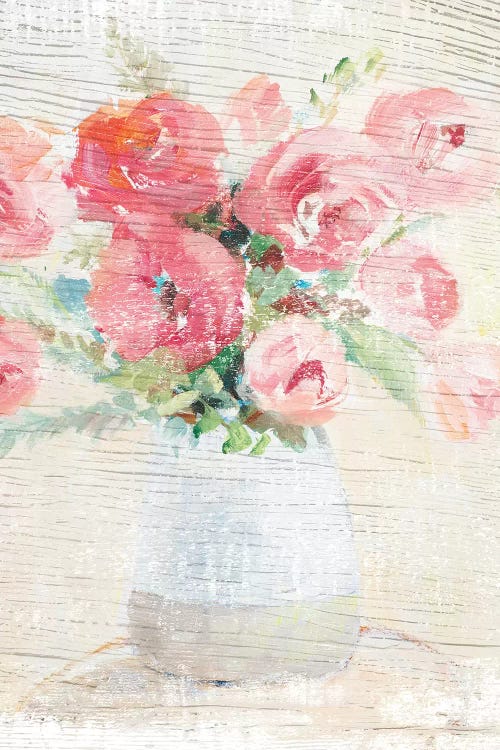 Peonies On Wood