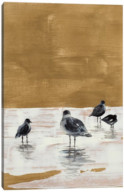 Seagulls Chillin' Canvas Art Print - Gull & Seagull Art