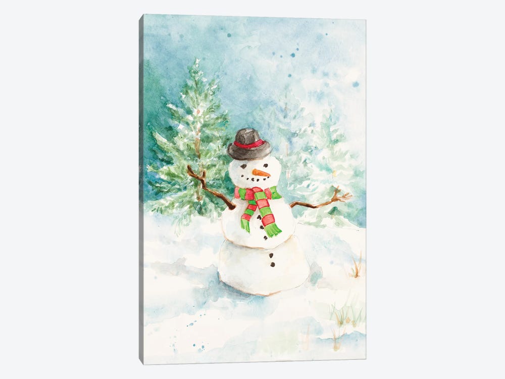 Snowman In The Pines by Lanie Loreth 1-piece Art Print