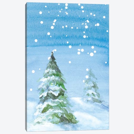 Snowy Pines Canvas Print #LNL407} by Lanie Loreth Canvas Art