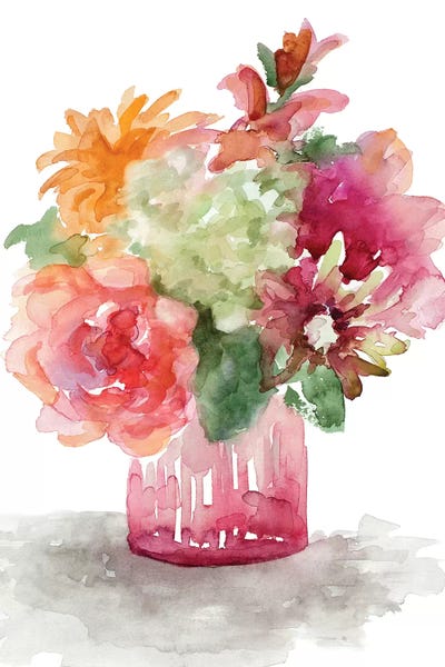 Spring Florals In Vase by Lanie Loreth canvas print