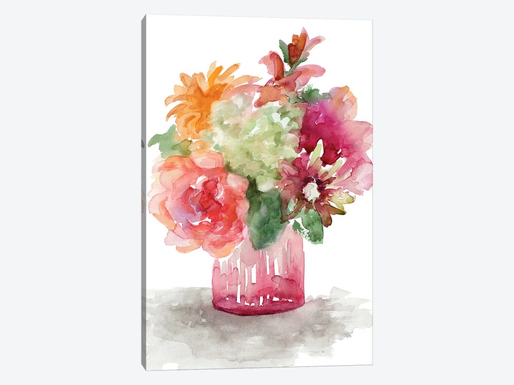 Spring Florals In Vase by Lanie Loreth 1-piece Canvas Art Print