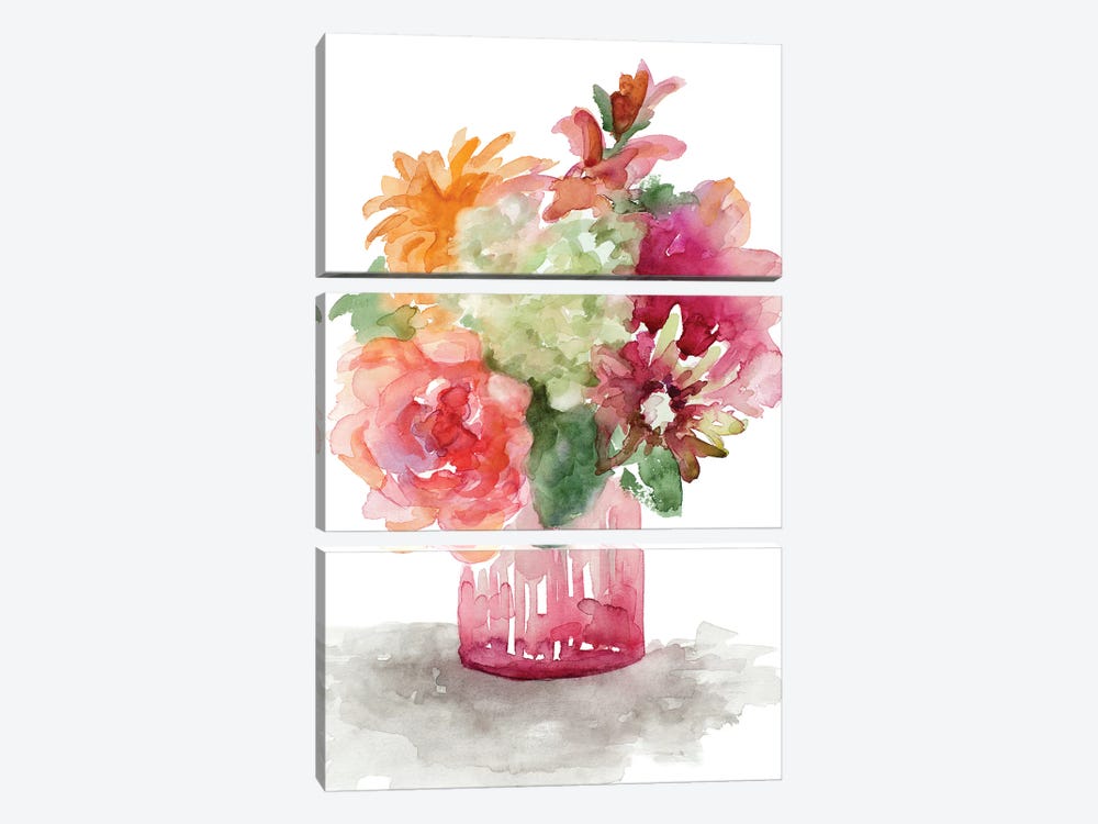 Spring Florals In Vase by Lanie Loreth 3-piece Art Print