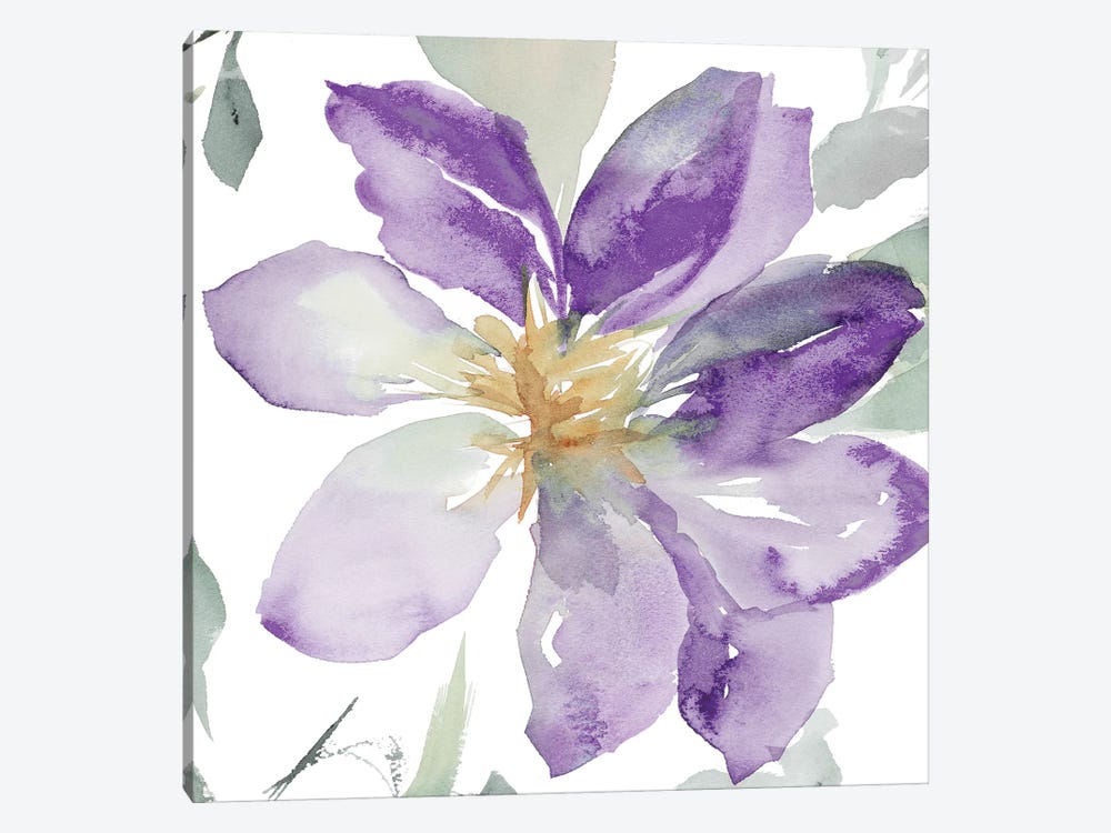 Clematis in Purple Shades II by Lanie Loreth 1-piece Art Print