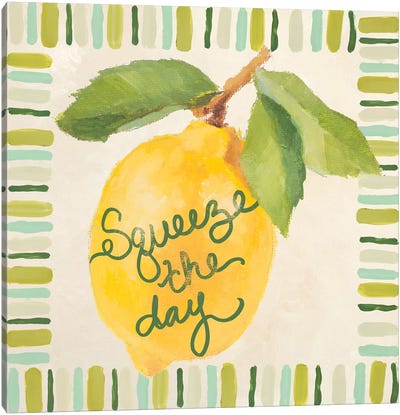 Squeeze The Day Canvas Art Print - Lemon & Lime Art