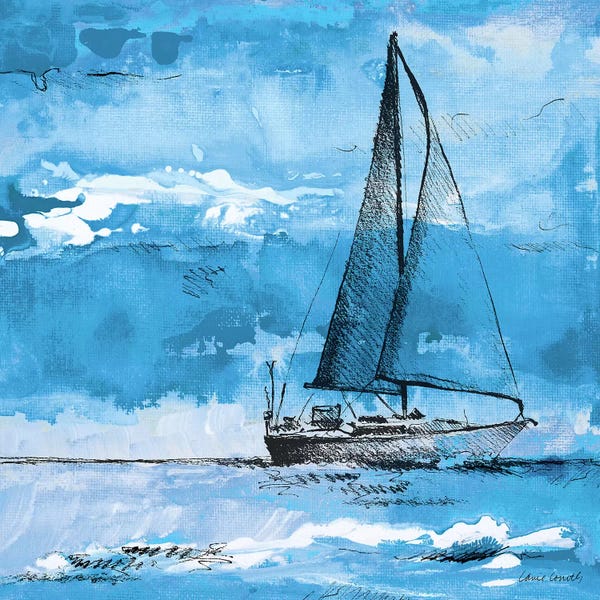 Lanie Loreth: Coastal Boats in Watercolor I by Lanie Loreth