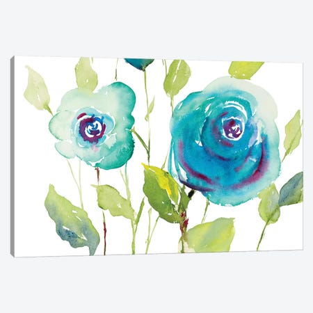 Blooming Blues Canvas Print #LNL434} by Lanie Loreth Canvas Print