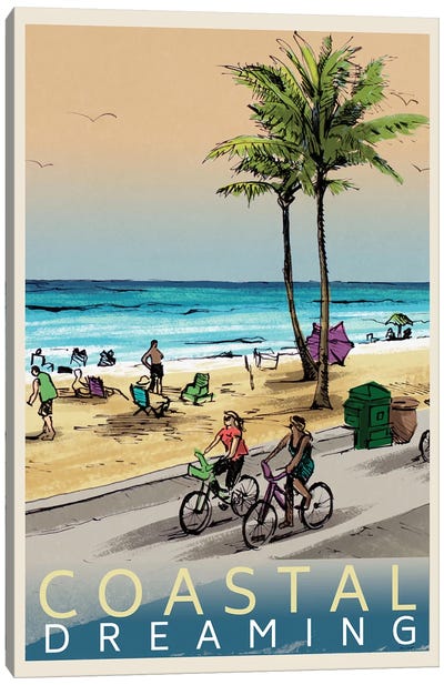 Coastal Dreaming Canvas Art Print - Tropical Beach Art
