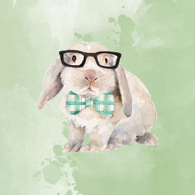 Dapper Bunny on Watercolor