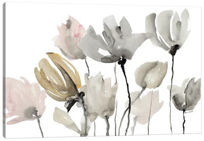 Follow Your Dreams Floral Horizontal Canvas Art Print - Lanie Loreth