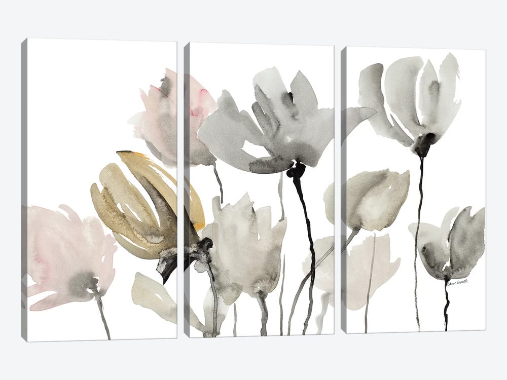 Follow Your Dreams Floral Horizontal by Lanie Loreth 3-piece Art Print