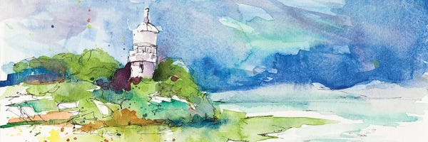 Lanie Loreth: Lighthouse on Coastline by Lanie Loreth