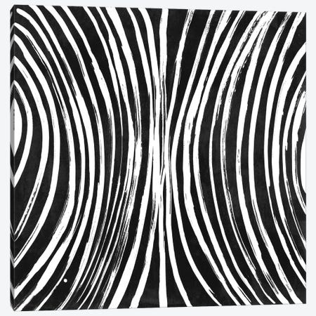 Lines Meet Curves I (Black) Canvas Print #LNL455} by Lanie Loreth Canvas Print