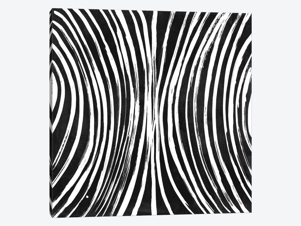 Lines Meet Curves I (Black) by Lanie Loreth 1-piece Canvas Print