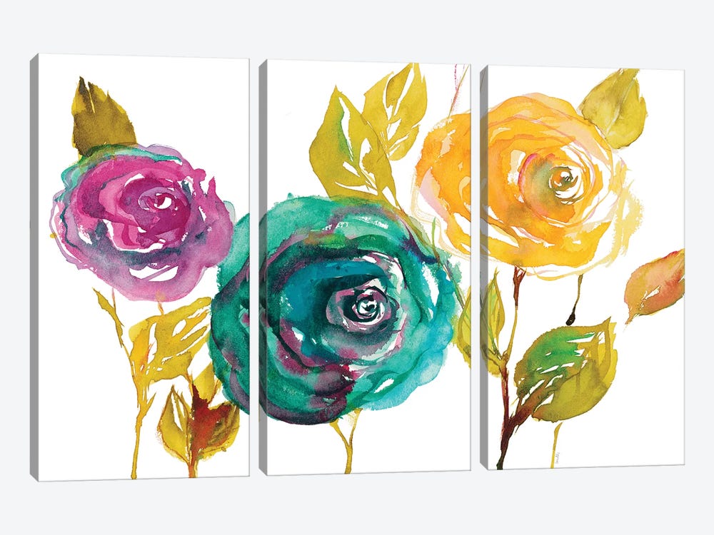 Modern Trio of Blooms II by Lanie Loreth 3-piece Canvas Print