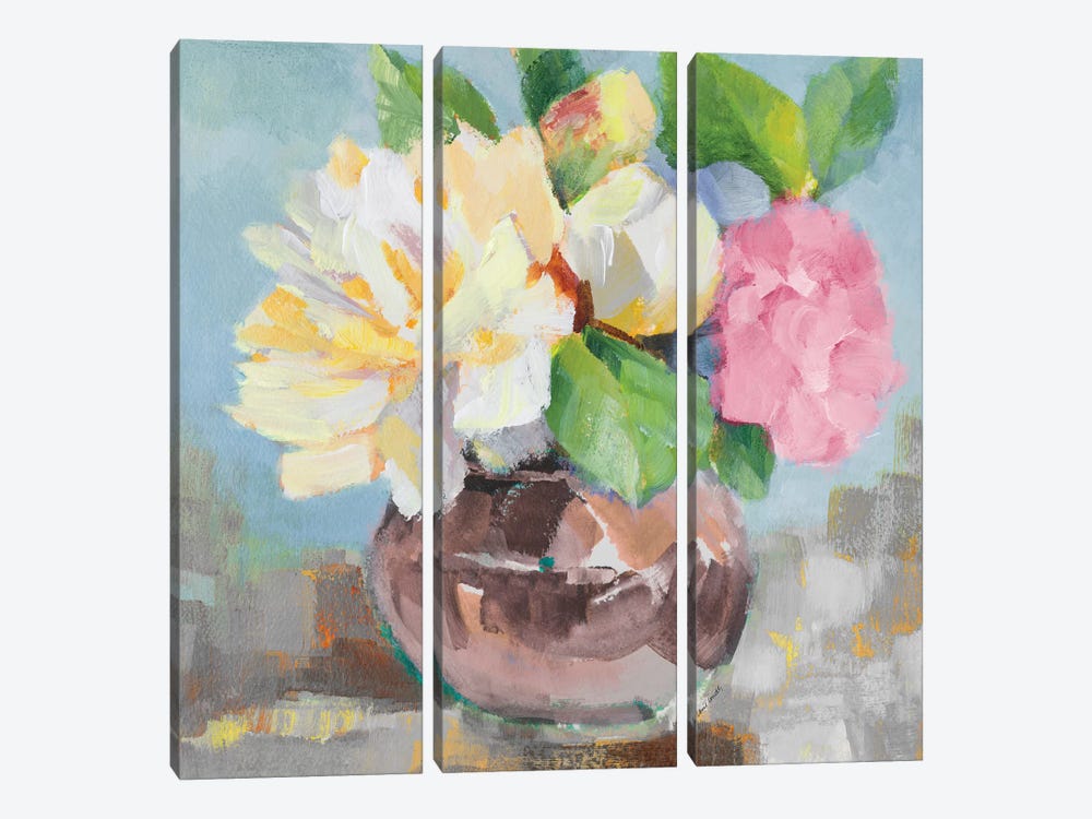 Pink Bloom II by Lanie Loreth 3-piece Canvas Print