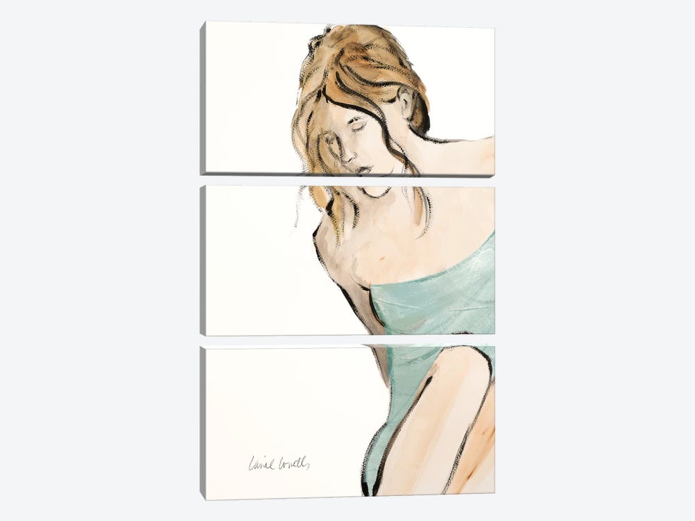 Contemplative Woman II by Lanie Loreth 3-piece Canvas Print